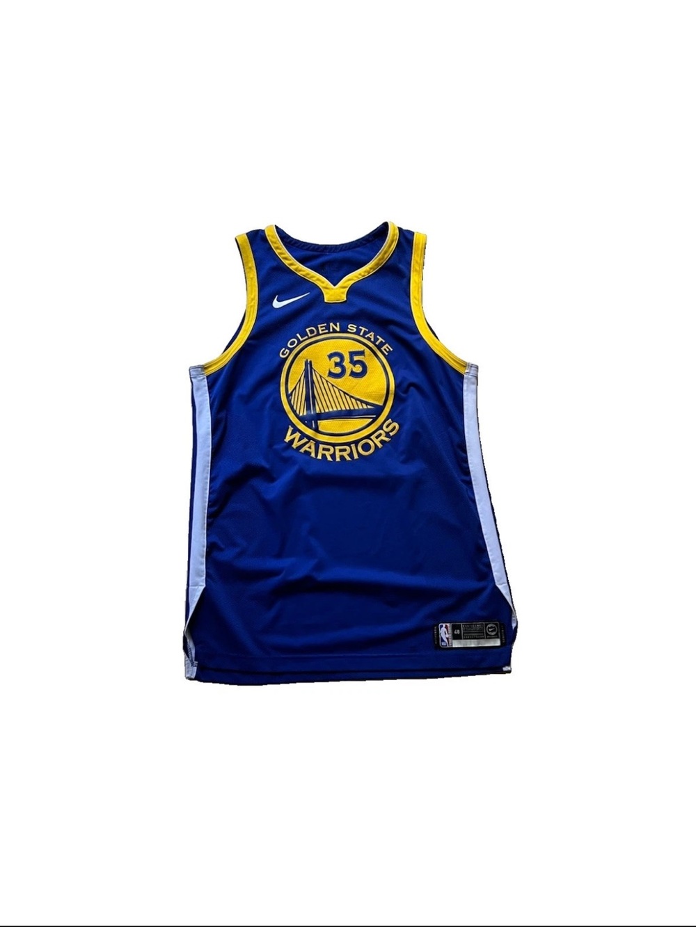 Nike Golden State Warriors Kevin Durant Icon Edition Vaportknit Jersey Size 48